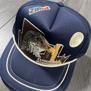 Vintage Trucker Hat US Mail Arizona Express Mail Next Day Service Mesh Snap Back